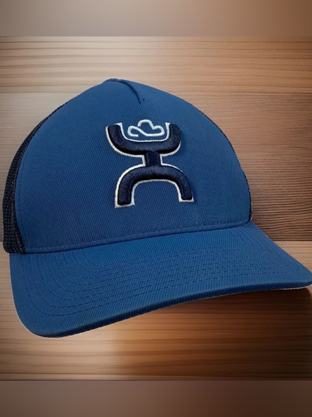 Hooey Blue/Black Two Tones Flexfit Hat Size S-M